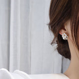 Pearl Zircon Literary Retro Earrings