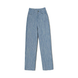 High Waist Slim Blue Jeans