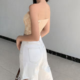 Lace tube top