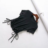 V-neck female short sleeve