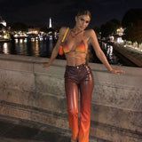 All-match fashionable casual Leather pants