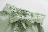 style high waist casual shorts