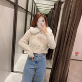 Slim fit knitted sweater cardigan
