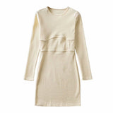 Round Neck Knitted Dress