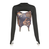 Two-piece Sling-neck Slim-fit Mini Vest