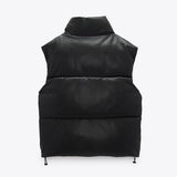 Black Cotton Padded Coat