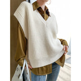 White Sleeveless Lazy Style Vest