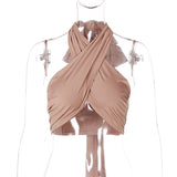 Sexy Nude Umbilical Halter Neck