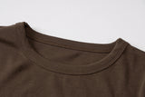 Crew Neck Short Skinny Letter Print T-shirt