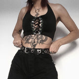 Halter Strap With Metal Chain With Backless