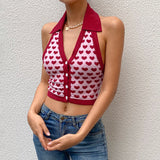 Short Polo Collar Halter Wool Knit Vest