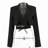 Double-Layer Sexy Long Sleeve Cocktail Top