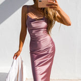 Sling Silk Silky Temperament Dress
