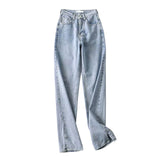 Wide Leg Mopping Pants With Slits