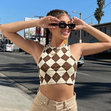 Summer V-Neck Print Slim Top