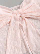 Débardeur court Y2K col ras du cou avec attaches devant