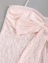 Débardeur court Y2K col ras du cou avec attaches devant