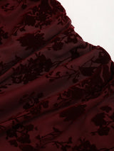 Robe courte à manches longues évasées vintage