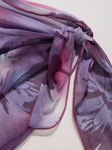 Ensemble bikini papillon avec col V anneau décoratif et sarong assorti