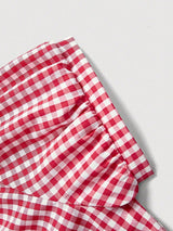 Blouse manches courtes plissée vintage