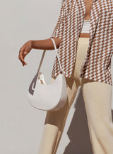 Recycled PU State of Mind Bag White Croc