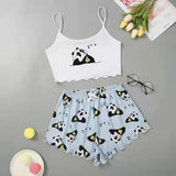 Cotton Girls Cartoon Casual PJ Suit