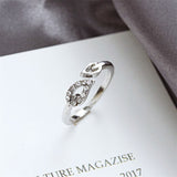Love Ring Leaf Rhinestone