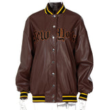 Leather Long Sleeve Loose Jacket