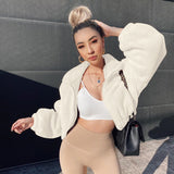 Plush Zipper Long Sleeve Top Coat