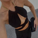Vest Ins Hollow Strap Design With A Top Inside
