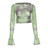 Street Printing Navel Slim T-shirt