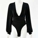 Women's sexy long-sleeved bodysuit