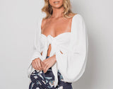 Sexy Backless Square Collar Blouse