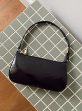 Recycled PU Baguette Bag Black
