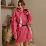 Knit Hooded Sweater Dress