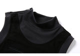 Printed stitching contrast sports vest