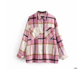 Plaid shirt coat