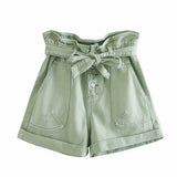 style high waist casual shorts