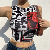 Round Neck Sleeveless Slim Tank top