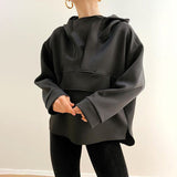 Fall Casual Design Big Pocket Loose Top