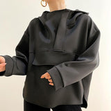 Fall Casual Design Big Pocket Loose Top