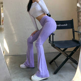 High-waist Micro-cut Stretch Casual Trousers