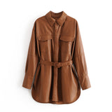 Stitching Faux Leather Jacket