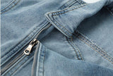 Short Denim Jacket With Large Lapel