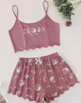 Cotton Girls Cartoon Casual PJ Suit
