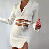 Sexy Hot Girl Short Skirt Suit
