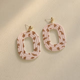 Body Clay Texture Lacquered Acrylic Earrings