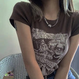 American Retro Cartoon Comic Short Sleeve T-shirt