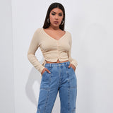 Retro skinny sexy zipper sweater