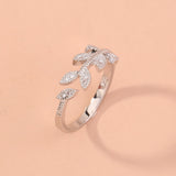 Zircon Tree Branch Adjustable Brass Ring